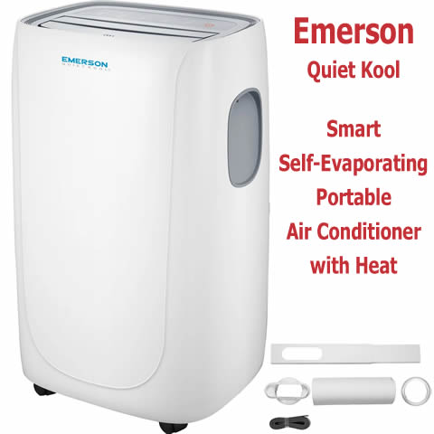 emerson quiet kool self evaporating portable air conditioner with heat review